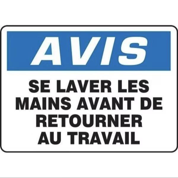 Accuform OSHA NOTICE SAFETY SIGN WASH HANDS FRMRST812VS FRMRST812VS - main